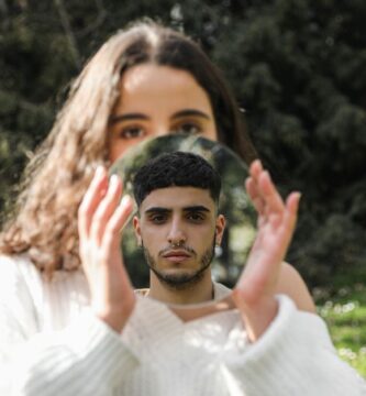 Couple balancing individuality and togetherness