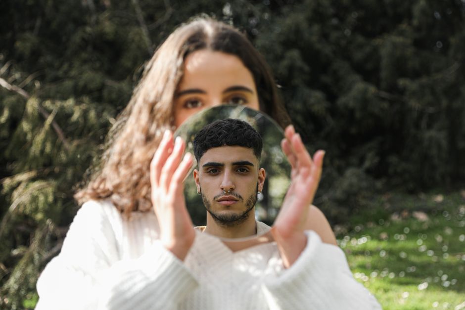 Couple balancing individuality and togetherness